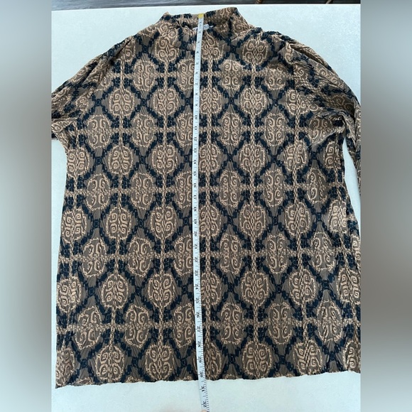 Zara/ Jacquard blouse/ Long sleeved/ Oversized/ High stretch/ Size US L - Picture 11 of 13